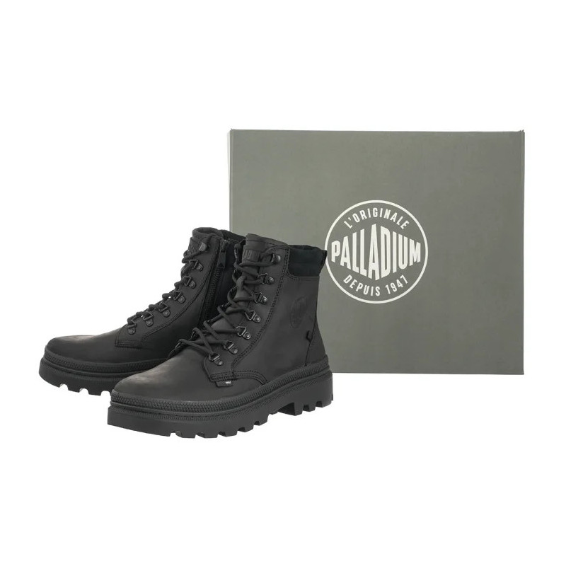 Palladium Pallatrooper Hkr Lth Black 08895-008-M (PA137-a) boots