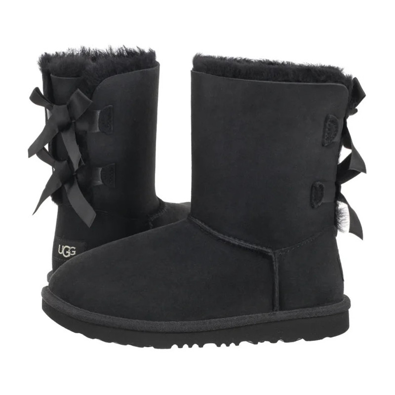 UGG K Bailey Bow II 1017394K BLK (UA120-a) boots