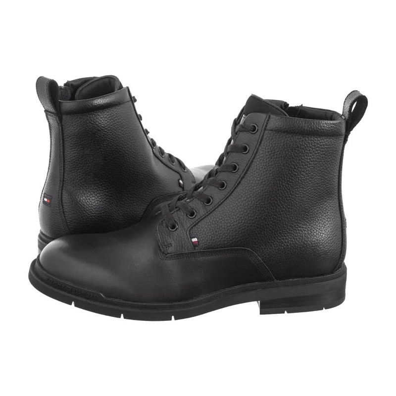 Tommy Hilfiger Flex Hilfiger Warm Check Lth Z B Black FM0FM05101 BDS (TH1212-a) boots