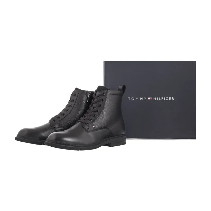 Tommy Hilfiger Flex Hilfiger Warm Check Lth Z B Black FM0FM05101 BDS (TH1212-a) boots