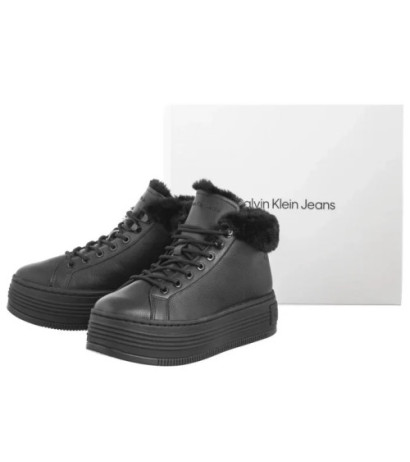 Calvin Klein Bold Platf Low Laceup Mg Lth Triple Black YW0YW01590 0GJ (CK593-a) shoes