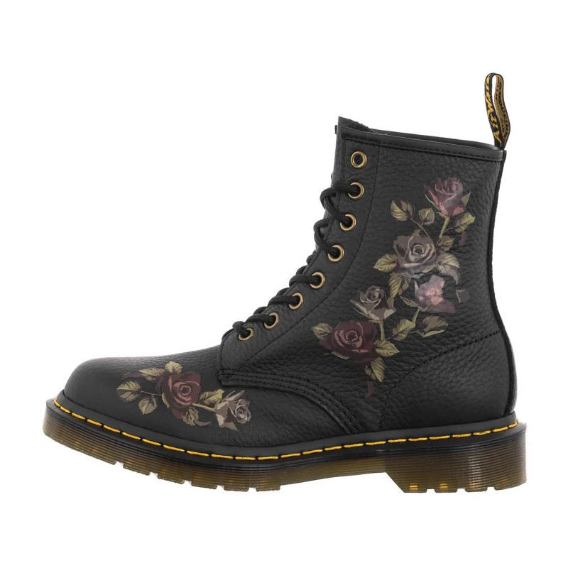 Dr. Martens 1460 Decayed Roses Classic Tumbled Nappa Black 32070001 (DR86-a) boots