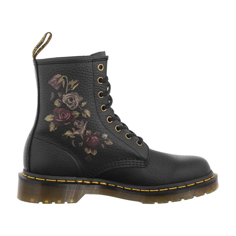 Dr. Martens 1460 Decayed Roses Classic Tumbled Nappa Black 32070001 (DR86-a) boots