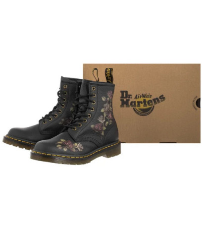 Dr. Martens 1460 Decayed Roses Classic Tumbled Nappa Black 32070001 (DR86-a) boots