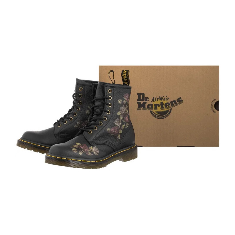 Dr. Martens 1460 Decayed Roses Classic Tumbled Nappa Black 32070001 (DR86-a) boots