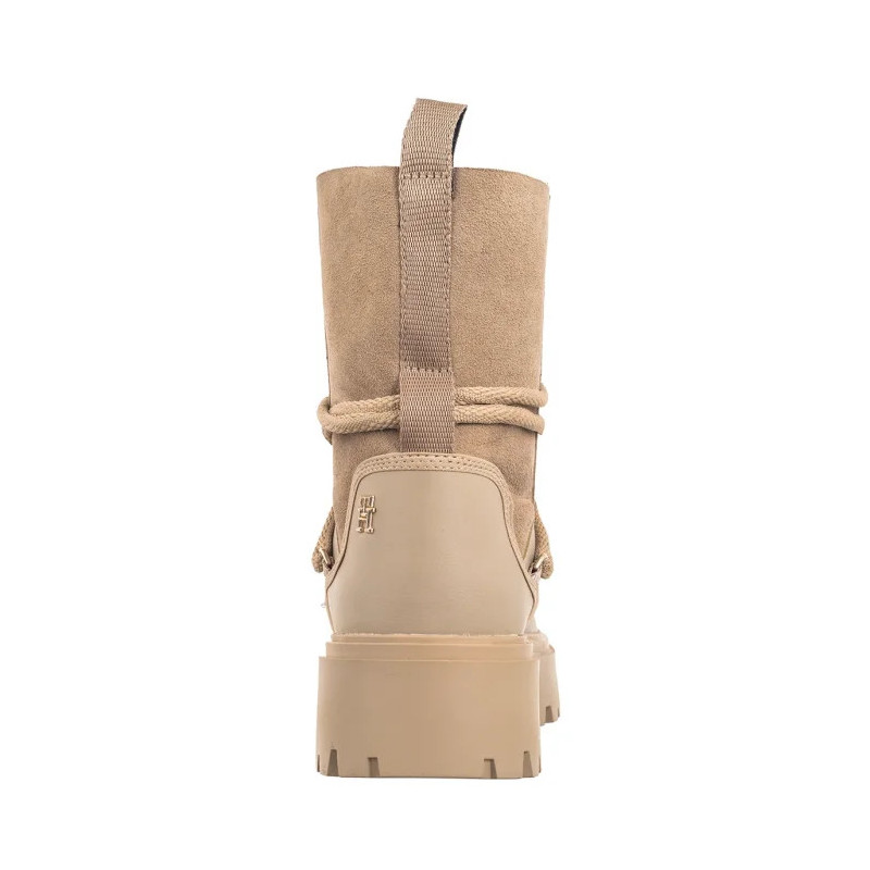 Tommy Hilfiger Real Shearling Lace-Up Snowboot Beige FW0FW08085 AEG (TH1210-a) boots