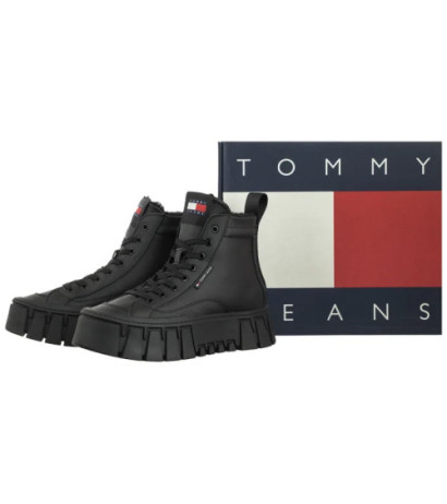 Tommy Hilfiger Tjw Vulc Flatform Mc Wl Black EN0EN02609 BDS (TH1209-a) shoes