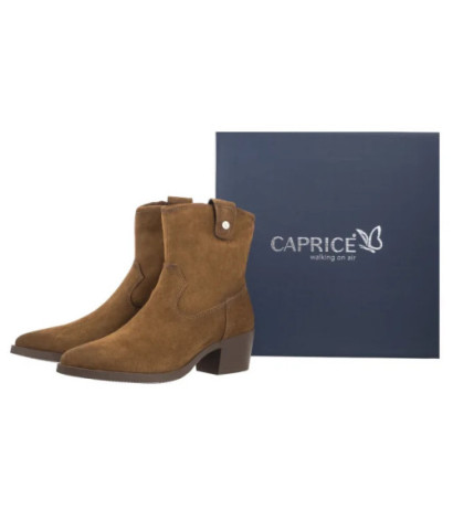 Caprice Brązowe 9-25313-43 741 Khaki Suede (CP423-a) shoes