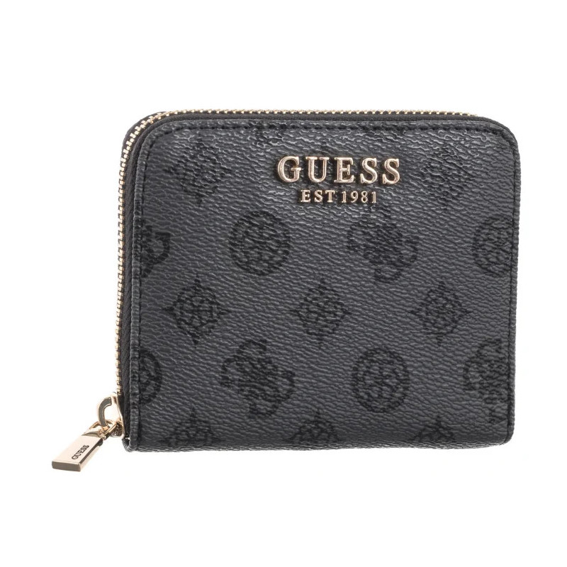 Guess Laurel Slg Small Zip Around SWPG85 00137 Charcoal Logo (GU656-b) handbag