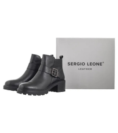 Sergio Leone Czarne BT 720-S (SL547-a) shoes