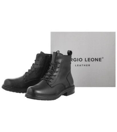 Sergio Leone Czarne BT 727-S (SL551-a) shoes