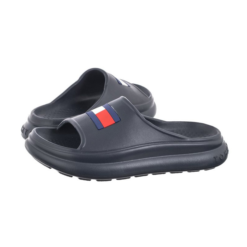 Tommy Hilfiger Foam Slide T3X0-33461-0083 800 Blue (TH1086-a) Women's Shoes/Flip Flops