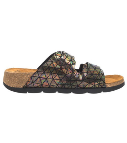 FLY London Caja Fantasy Black Petrol P144721011 (FL344-c) Women's Shoes/Flip Flops