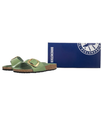 Birkenstock Madrid Big Buckle High-Shine Green Tea 1028738 (BK238-c) Women's Shoes/Flip Flops