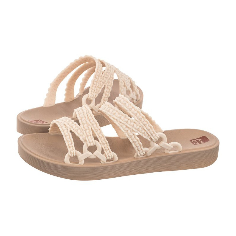 Zaxy Natural Slide AD JJ285283/AF604 Off White/L.Br (ZA183-a) Women's Shoes/Flip Flops