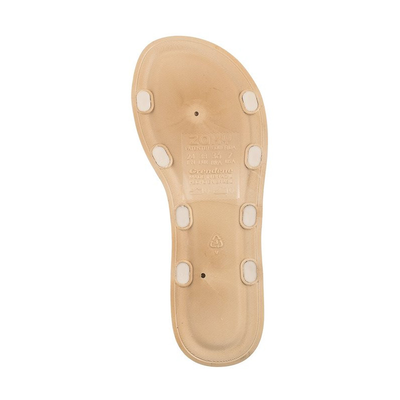 Zaxy Natural Slide AD JJ285283/AF604 Off White/L.Br (ZA183-a) Women's Shoes/Flip Flops