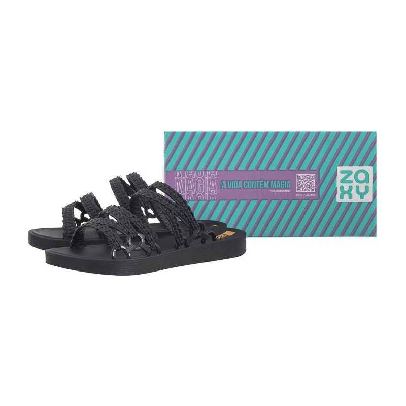 Zaxy Natural Slide AD JJ285282/AF605 Black (ZA183-b) Women's Shoes/Flip Flops