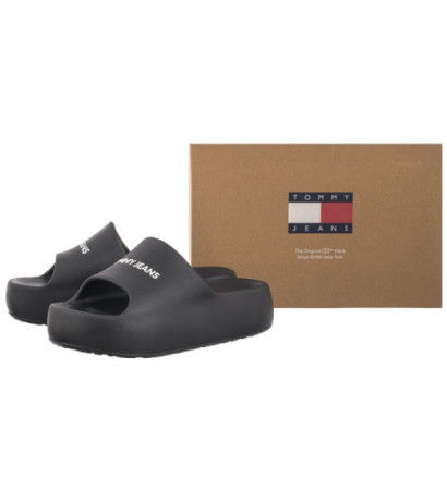 Tommy Hilfiger TJW Chunky Flatform Slide Black EN0EN02586 BDS (TH1118-a) Women's Shoes/Flip Flops