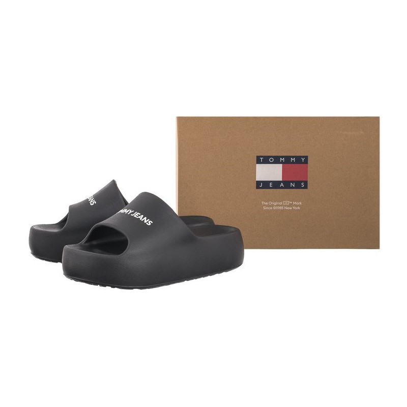 Tommy Hilfiger TJW Chunky Flatform Slide Black EN0EN02586 BDS (TH1118-a) Women's Shoes/Flip Flops