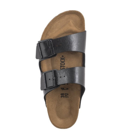 Birkenstock Arizona BS Shiny Lizard Black 1027835 (BK269-a) Women's Shoes/Flip Flops