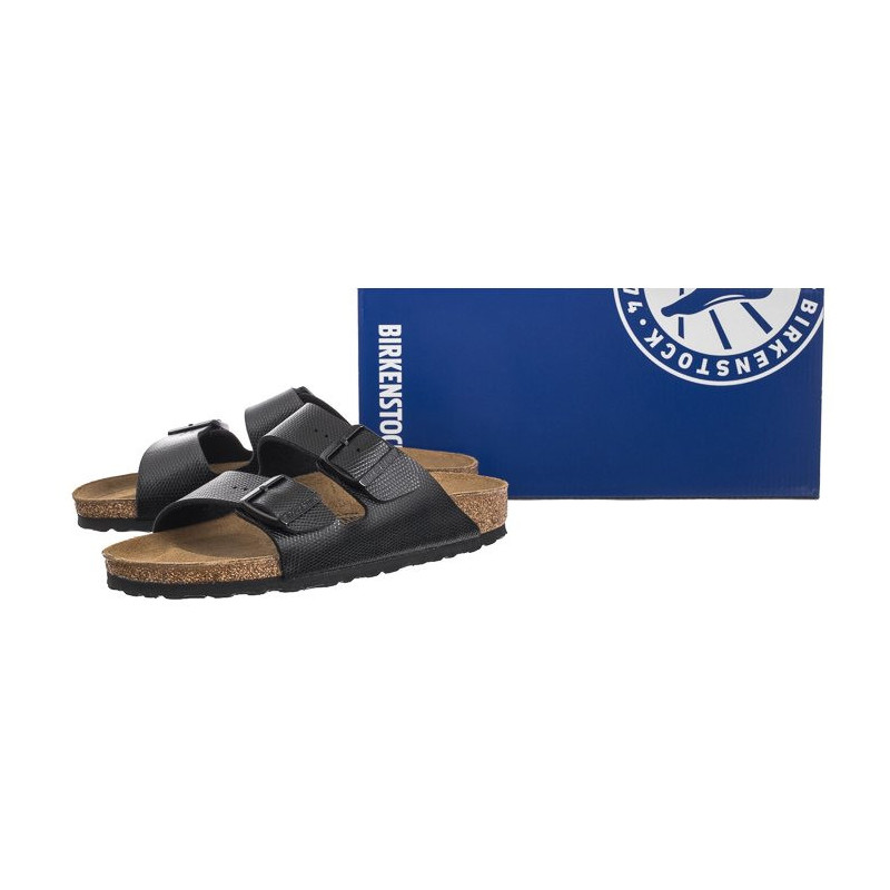 Birkenstock Arizona BS Shiny Lizard Black 1027835 (BK269-a) Women's Shoes/Flip Flops