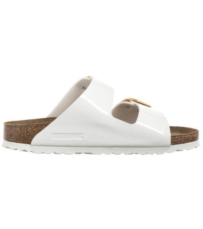 Birkenstock Arizona Big Buckle Patent White 1019818 (BK270-a) Women's Shoes/Flip Flops