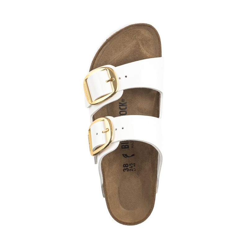 Birkenstock Arizona Big Buckle Patent White 1019818 (BK270-a) Women's Shoes/Flip Flops