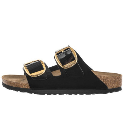 Birkenstock Arizona Big Buckle Patent Black/Gold 1027918 (BK270-b) Women's Shoes/Flip Flops