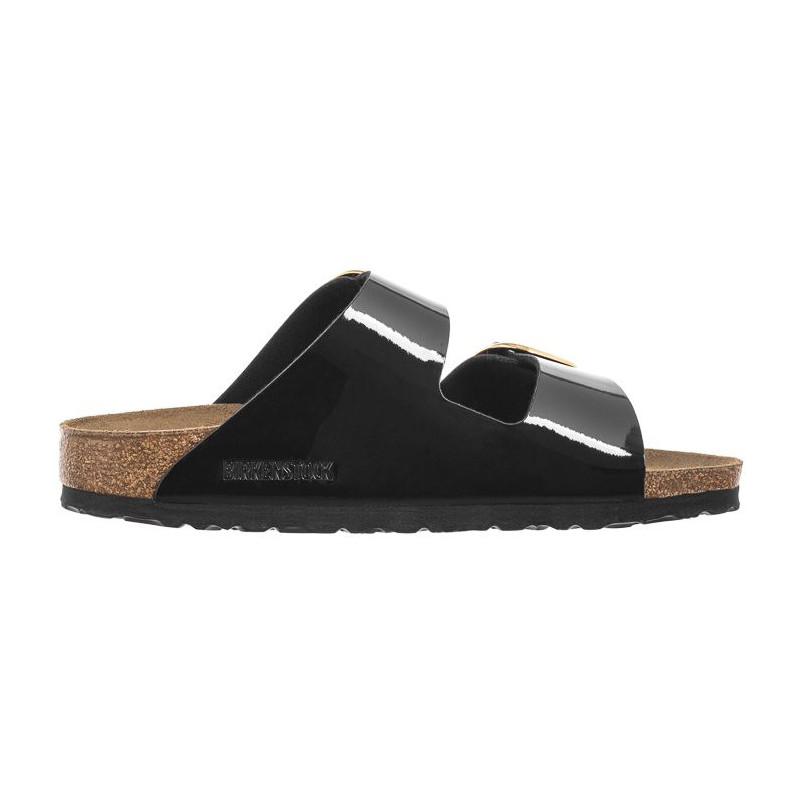 Birkenstock Arizona Big Buckle Patent Black/Gold 1027918 (BK270-b) Women's Shoes/Flip Flops