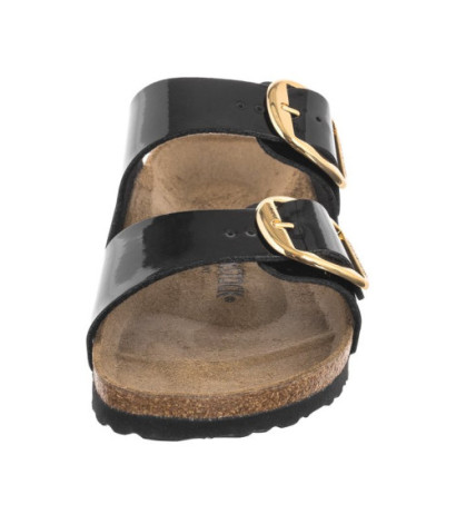 Birkenstock Arizona Big Buckle Patent Black/Gold 1027918 (BK270-b) Women's Shoes/Flip Flops