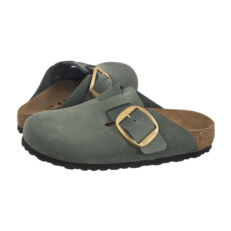 Birkenstock Boston Big Buckle Thyme 1028033 (BK267-b) Women's Shoes/Flip Flops