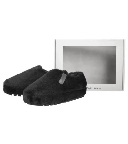 Calvin Klein Home Anke Slipper Wn Fur Triple Black YW0YW01596 0GJ (CK592-a) Women's Shoes/Flip Flops