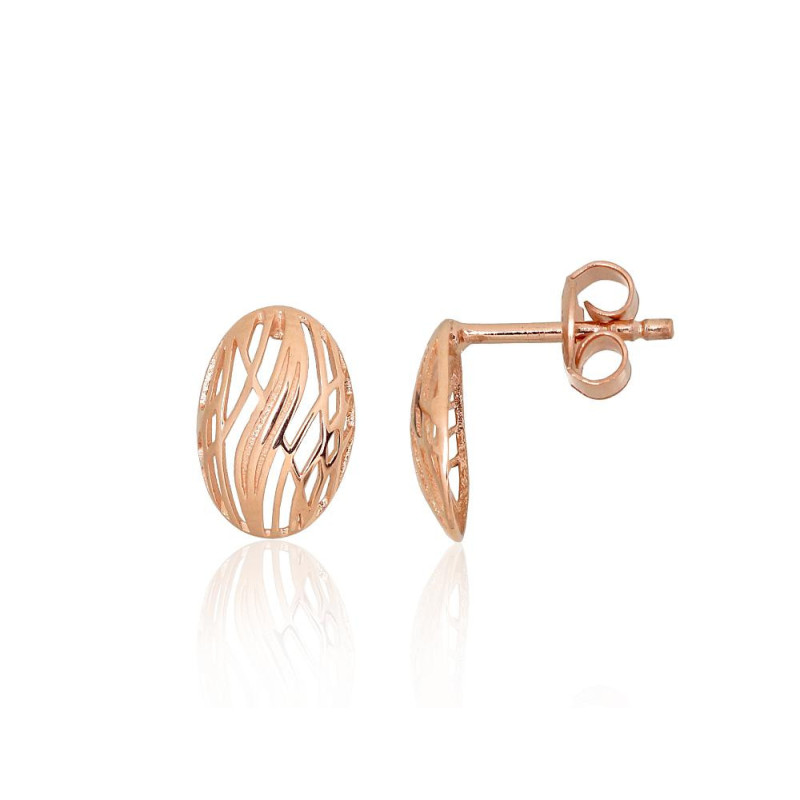 Gold classic studs earrings 1201763(Au-R), Red Gold 585°