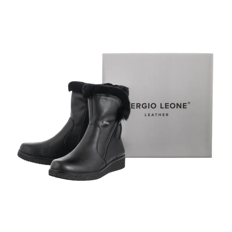 Sergio Leone Czarne Licowe BT 338-S (SL555-a) boots