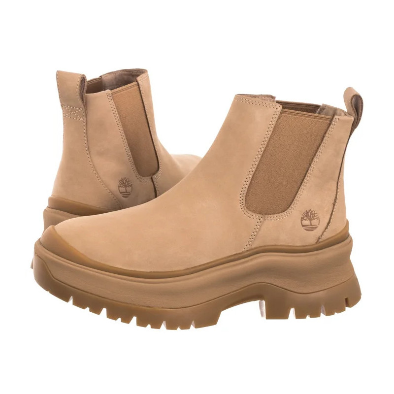 Timberland Roxie Lane Mid Chelsea Boot Light Beige Nubuck 0A28XM EN7 (TI135-a) shoes