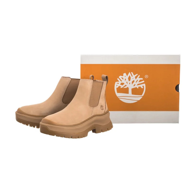 Timberland Roxie Lane Mid Chelsea Boot Light Beige Nubuck 0A28XM EN7 (TI135-a) shoes