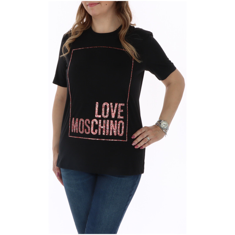 Love Moschino T-shirts W4H0605M3876 Black