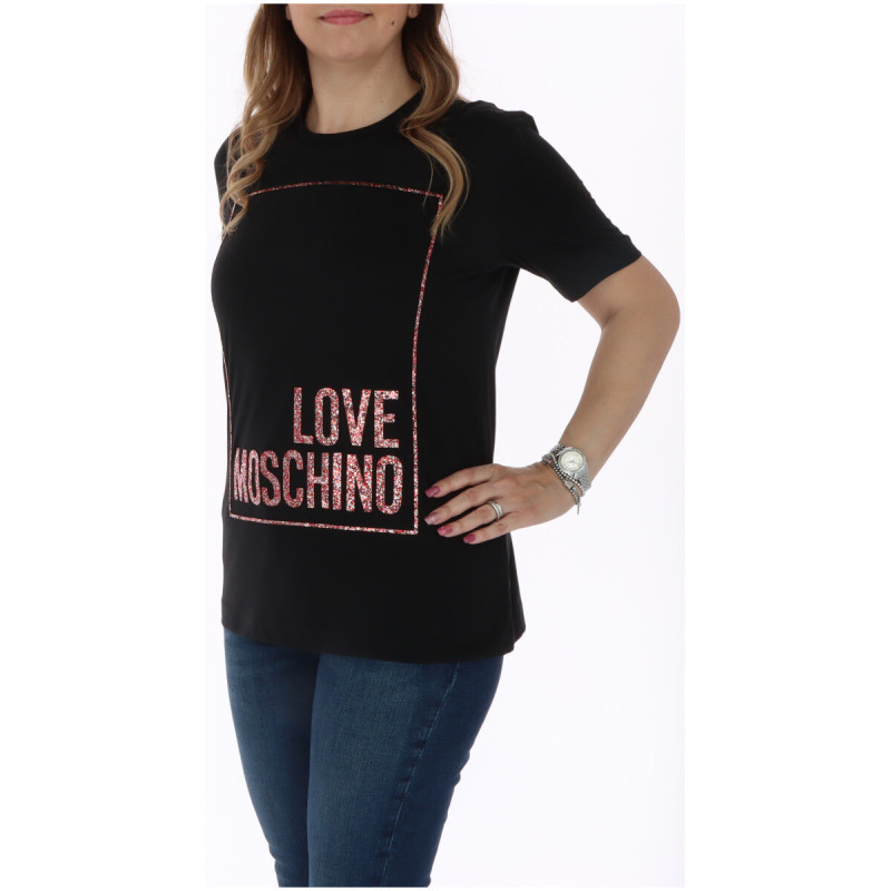 Love Moschino T-shirts W4H0605M3876 Black