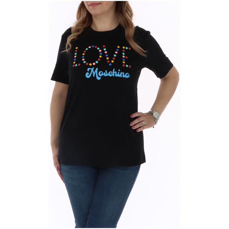 Love Moschino T-shirts W4H0625M3876 Black