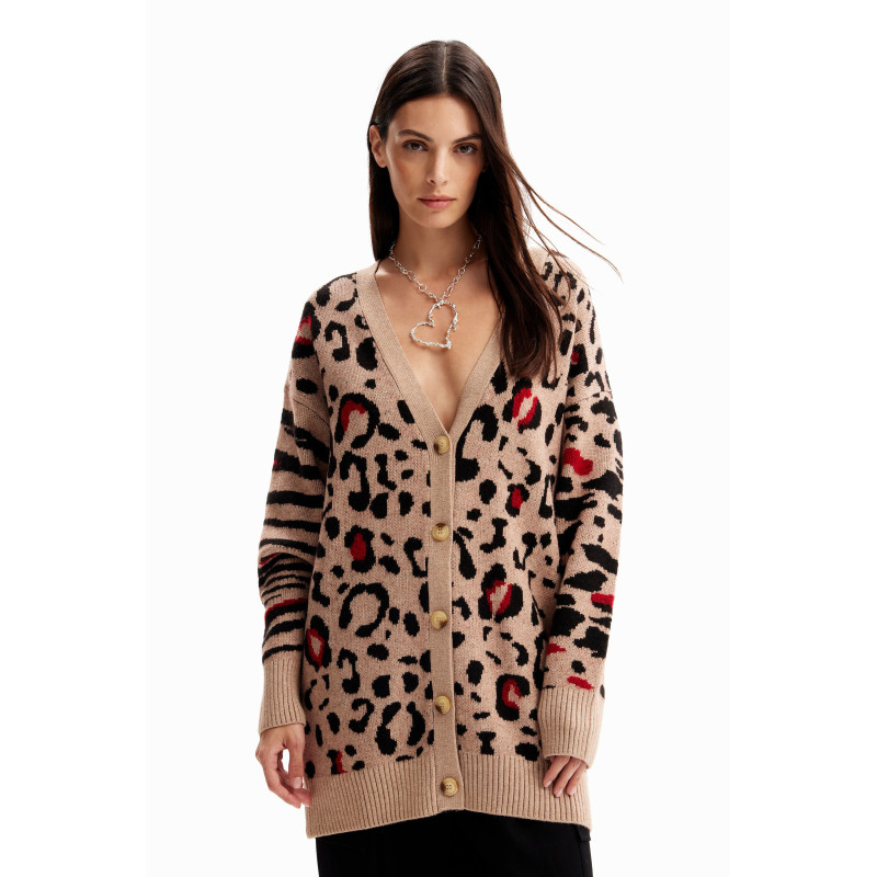 Desigual Cardigan 23WWJF44 Beige