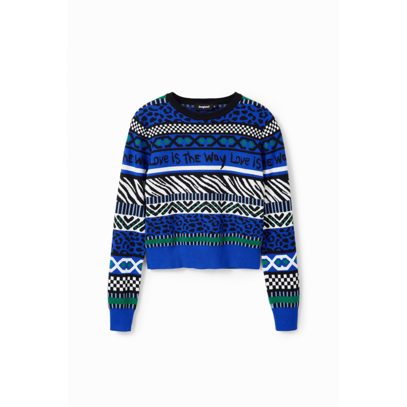 Desigual Knitwear 23WWJF48 Blue