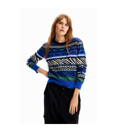 Desigual Knitwear 23WWJF48 Blue