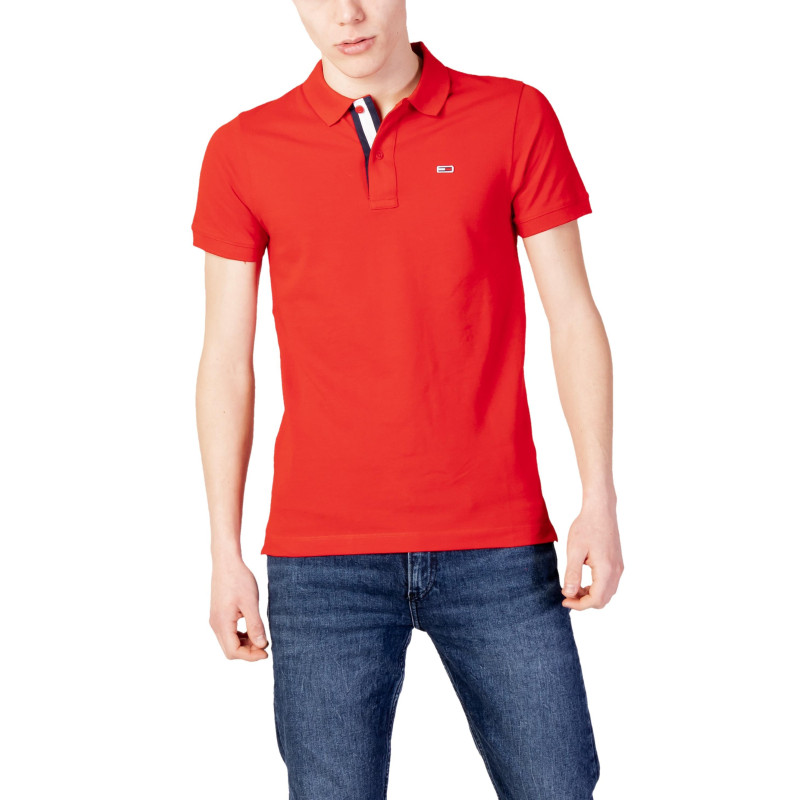 Tommy Hilfiger Jeans Polo T-shirts TJM SLIM PLACKET POL Red