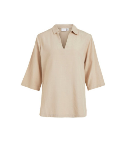 Vila Clothes Shirts 14076613 Beige