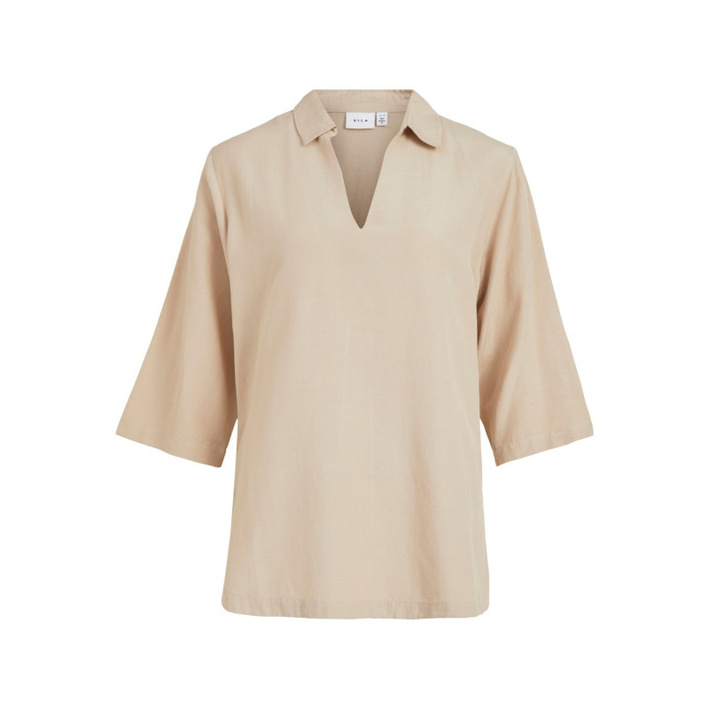 Vila Clothes Shirts 14076613 Beige