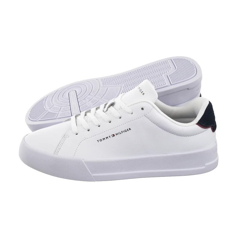 Tommy Hilfiger TH Court Lth Detail Ess White/Desert Sky FM0FM05367 0LD (TH1219-a) sports shoes