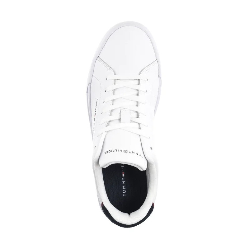 Tommy Hilfiger TH Court Lth Detail Ess White/Desert Sky FM0FM05367 0LD (TH1219-a) sports shoes