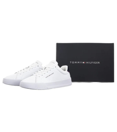 Tommy Hilfiger TH Court Lth Detail Ess White/Desert Sky FM0FM05367 0LD (TH1219-a) sports shoes