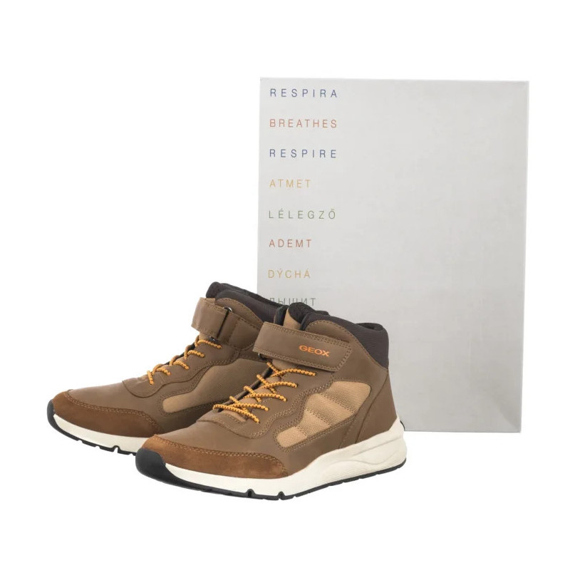 Geox J Rooner B. E - Wax.Syn+Nylon Cognac J46H0E 0MEFU C6001 (GE201-a) ankle boots