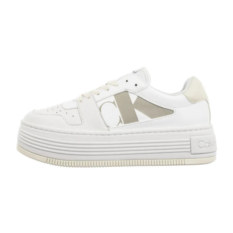 Calvin Klein Bold Flatf Low Laceup Mix Nbs BrightWhite/Creamy White YW0YW01641 0LD (CK603-a) shoes